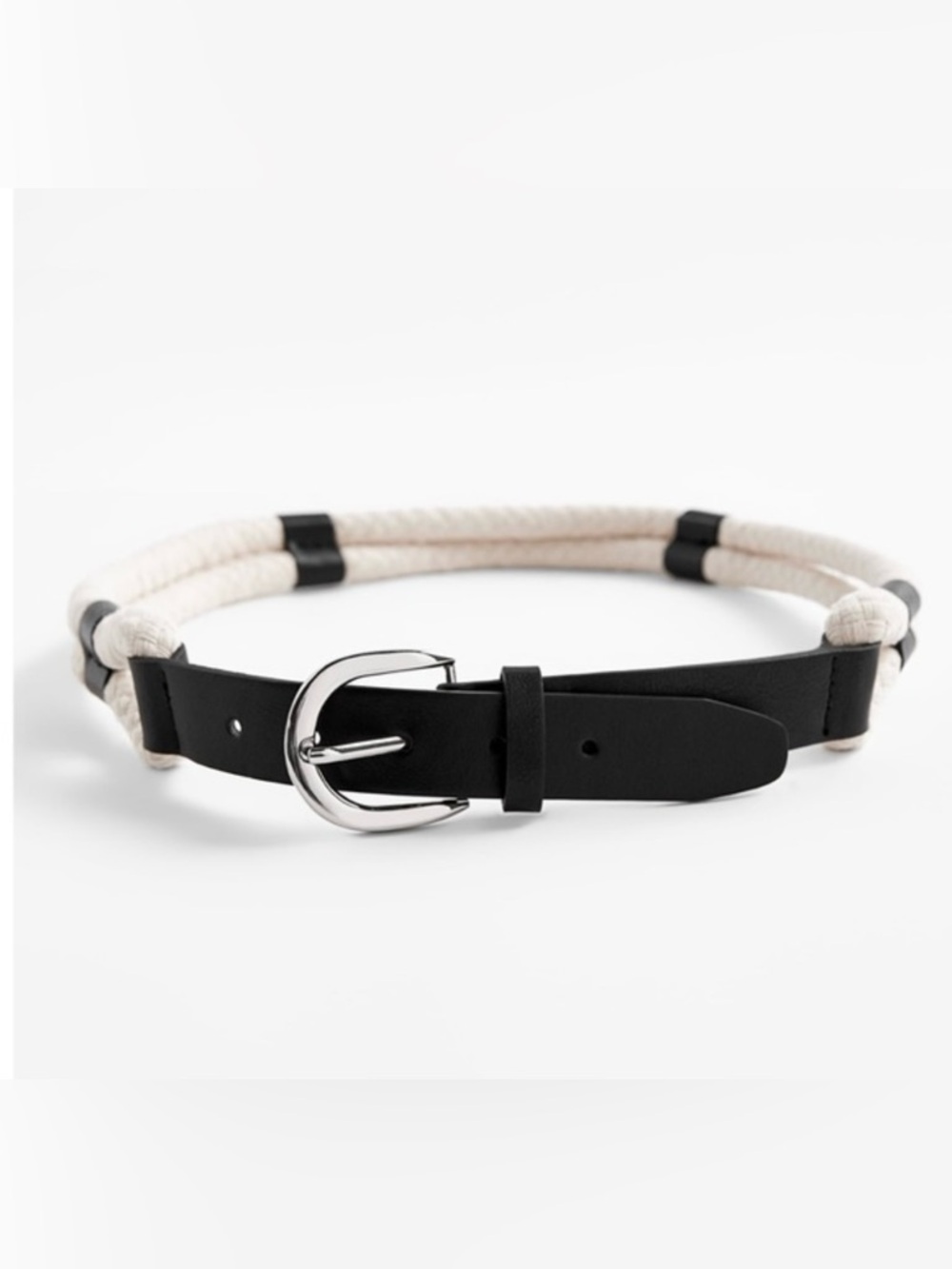 Zara Faux Leather Combination Rope Belt